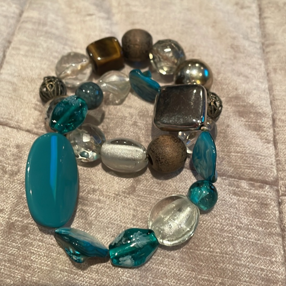 Two Stretch Bracelets Chicos Style Bundle Size 7-8 - image 3